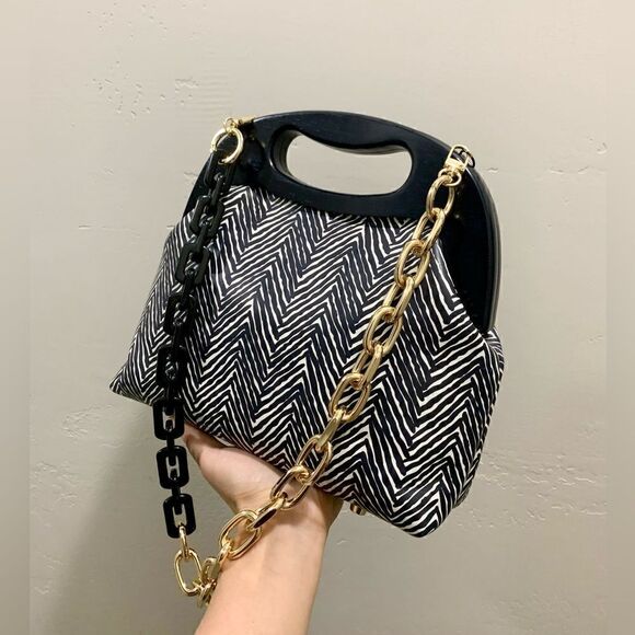 Handmade Genuine Calfskin Wooden Frame Satchel/Shoulder Bag/Crossbody - Picture 9 of 16